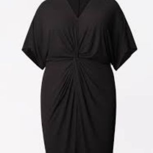 Black dress with twisted knot